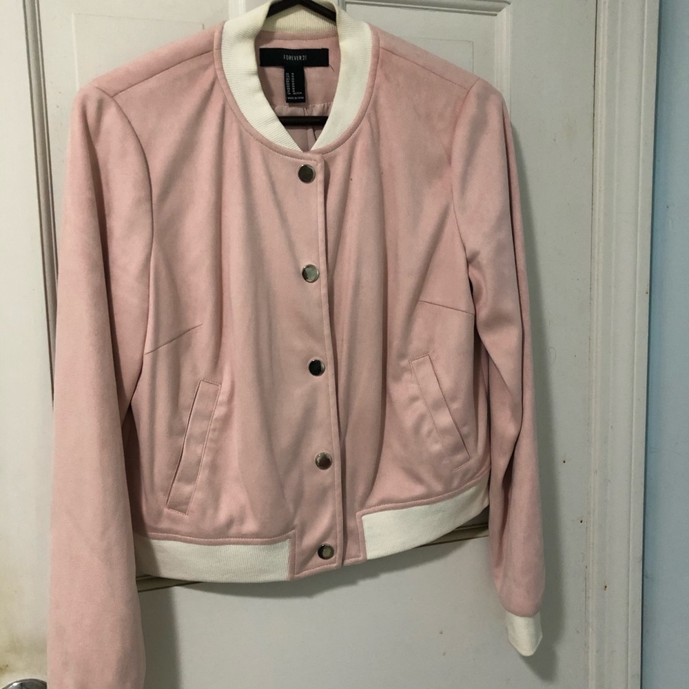 Forever 21 faux suede bomber jacket